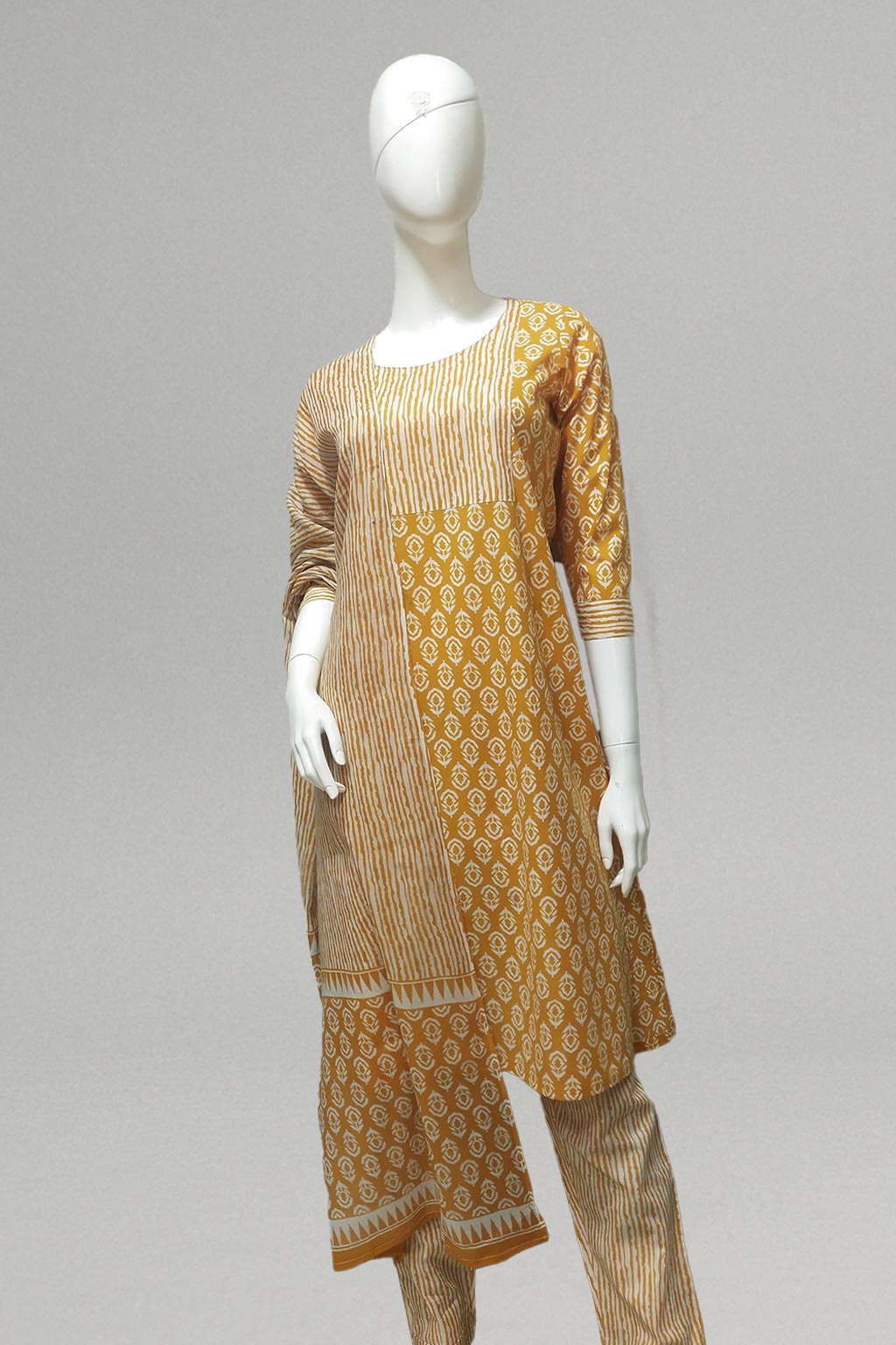 Cotton Block Print Kurti Set