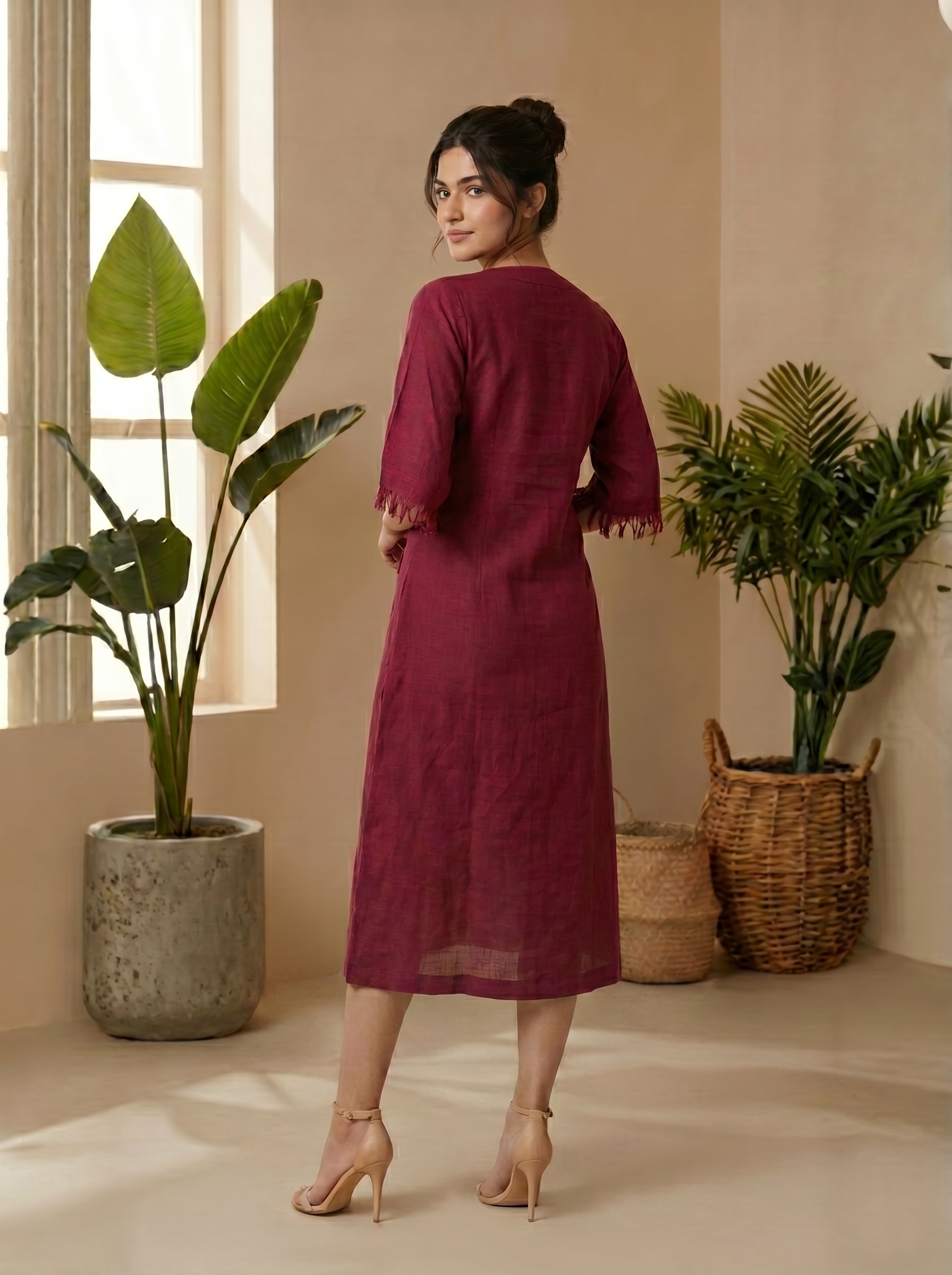 The Maroon Dress